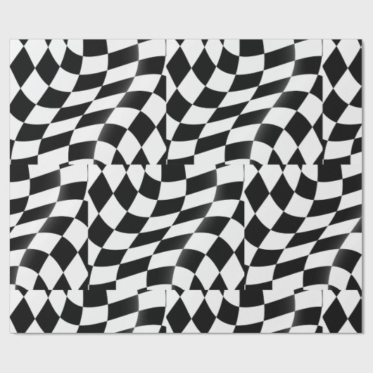 Schwarzweißflagge Geschenkpapier (Flach)