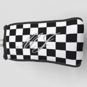Schwarzweißflagge Golf Headcover (Vorderseite)