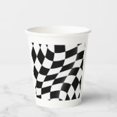 Schwarzweißflagge Pappbecher (Vorderseite)