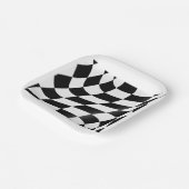 Schwarzweißflagge Pappteller (Gewinkelt)