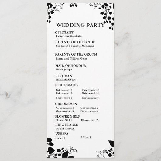 Schwarzweißflatterprogramm Programm (Rückseite)