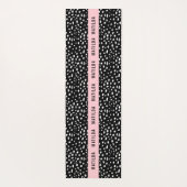 Schwarzweißfleck mit rosa Streifen personalisiert Yogamatte (Rückseite)