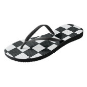 Schwarzweißflecken Badesandalen (Schrägansicht)