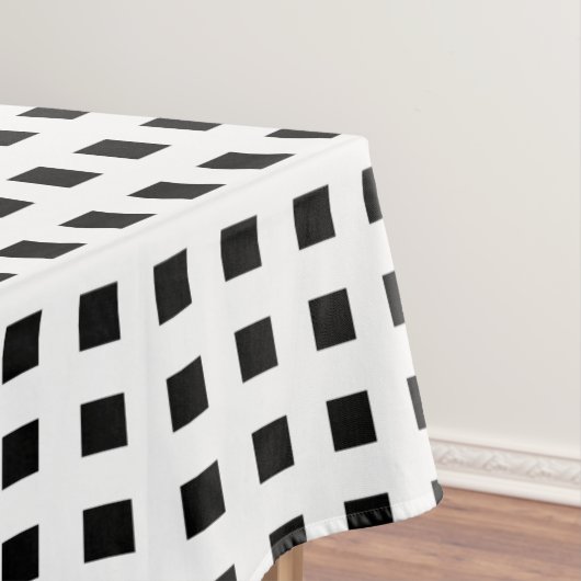 Schwarzweißfliesen-Muster Tischdecke (Beispiel)