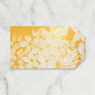 Schwarzweißfloralen Geschenkanhänger