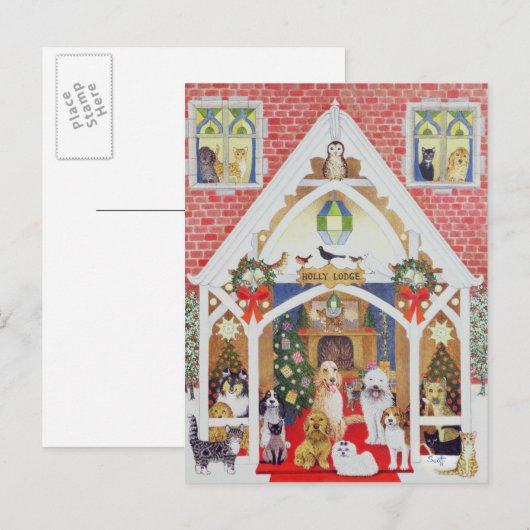 Schwarzweißflüster Postkarte (Vorne/Hinten)