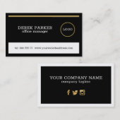 Schwarzweißformen Visitenkarte (Vorne/Hinten)