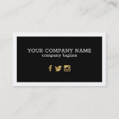 Schwarzweißformen Visitenkarte (Rückseite)