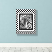 Schwarzweißfoto-Collage Vintag Leinwanddruck (Insitu (Holzboden))