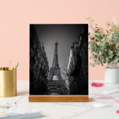 Schwarzweißfoto des Eiffelturms Acrylschild (Hochzeit)