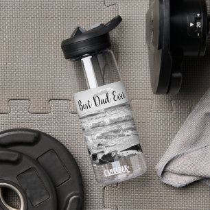 Schwarzweißfoto von Atlantikwellen Trinkflasche