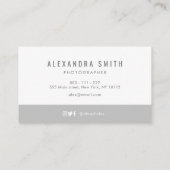 Schwarzweißfotograf Visitenkarte (Rückseite)