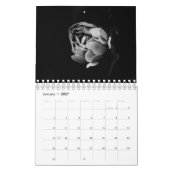 Schwarzweißfotografie der Blume Kalender (Jan 2027)