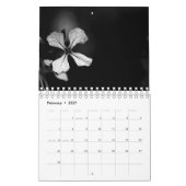 Schwarzweißfotografie der Blume Kalender (Feb 2027)