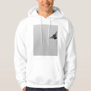 Schwarzweißfotografie des Taubenfliegens Hoodie