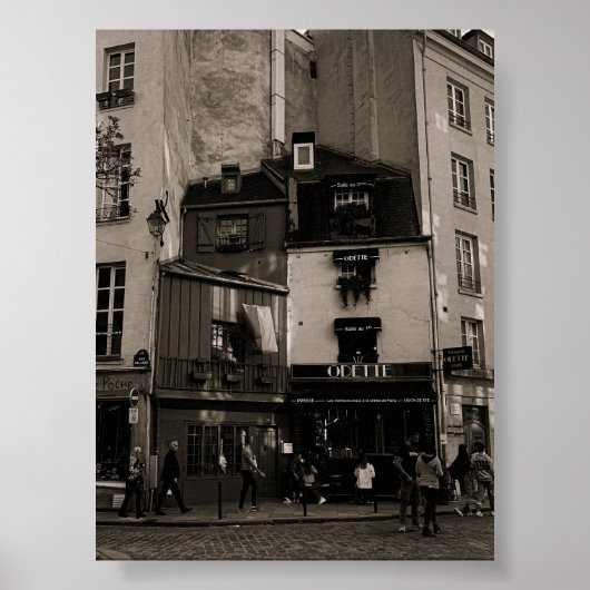 Schwarzweißfotografie in Paris Poster (Vorne)