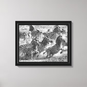 Schwarzweißfotografie Kunst Zebra Leinwanddruck (Vorderseite)
