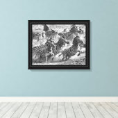 Schwarzweißfotografie Kunst Zebra Leinwanddruck (Insitu (Holzboden))