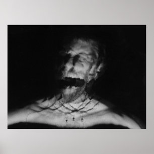 Schwarzweißfotografie Schreien Poster
