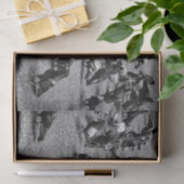 Schwarzweißfotografie vieler Tauben Seidenpapier (Geschenk)