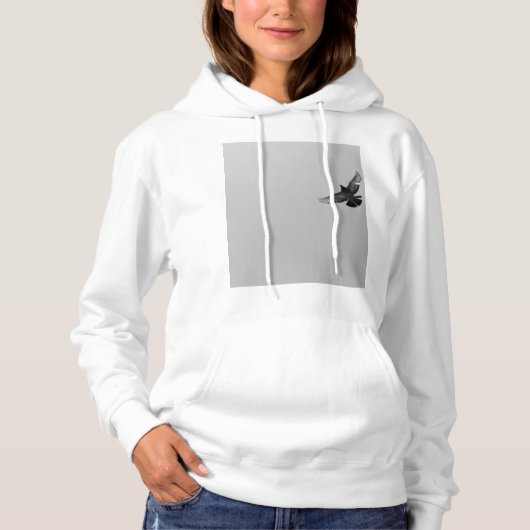 Schwarzweißfotografie von Tauben Hoodie (Vorderseite)