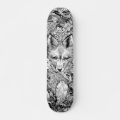 Schwarzweißfox + Skate Deck Skateboard (Vorne)