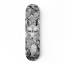 Schwarzweißfox + Skate Deck Skateboard