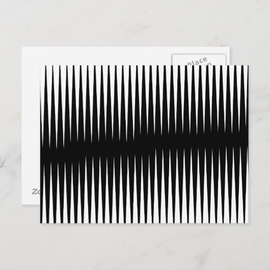 Schwarzweißfrequenz Postkarte (Vorne/Hinten)