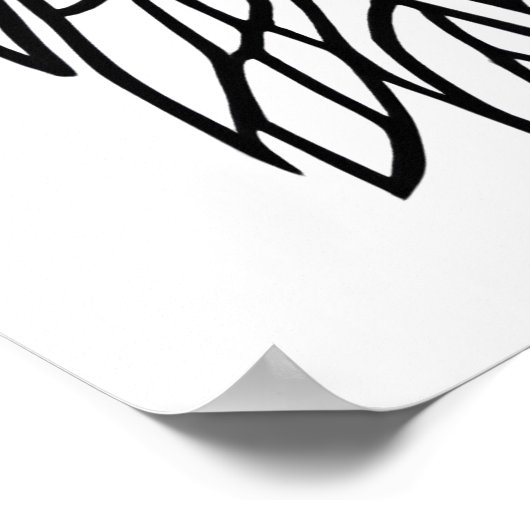 Schwarzweißfuchs | AI Art Poster (Ecke)