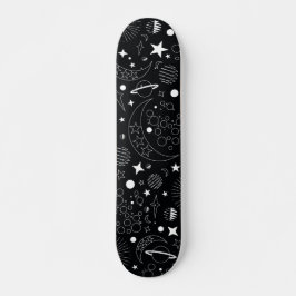 Schwarzweißgalaxie Skateboard