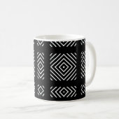 Schwarzweißgeometrie Ama Kaffeetasse (VorderseiteRechts)