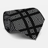 Schwarzweißgeometrie Ama Krawatte (Gerollt)