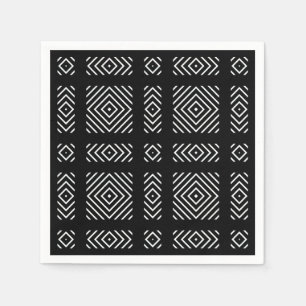 Schwarzweißgeometrie Ama Serviette