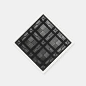 Schwarzweißgeometrie Ama Serviette (Ecke)