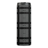 Schwarzweißgeometrie Ama Thermosbecher (Rückseite)