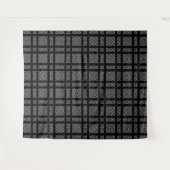 Schwarzweißgeometrie Ama Wandteppich (Vorderseite (Horizontal))
