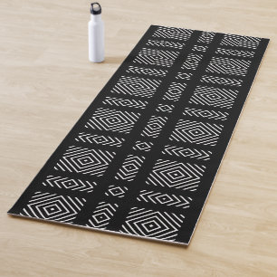 Schwarzweißgeometrie Ama Yogamatte