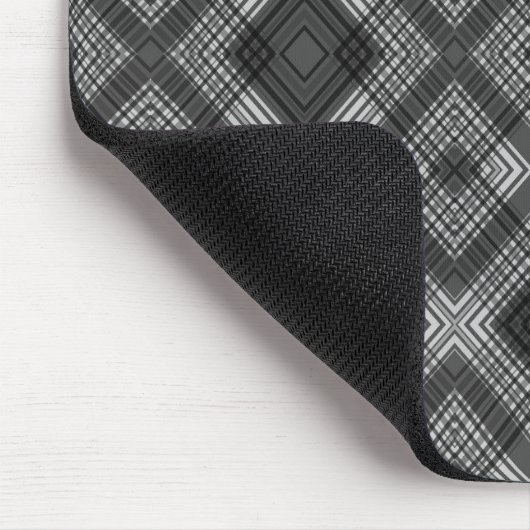 Schwarzweißgeometrie Mousepad (Ecke)