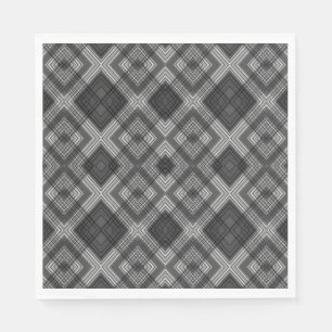 Schwarzweißgeometrie Serviette