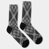 Schwarzweißgeometrie Socken (Rechts)