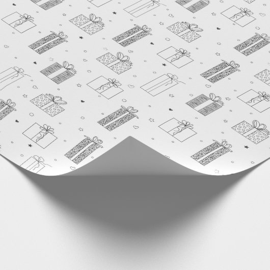 Schwarzweißgeschenke - Farbverpackungspapier Geschenkpapier (Ecke)