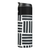 Schwarzweißgewebe Thermosbecher (Nach rechts gedreht)