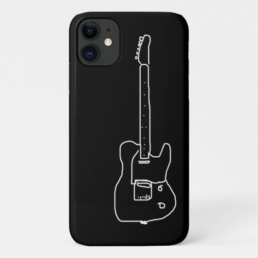 Schwarzweißgitarre Case-Mate iPhone Hülle (Rückseite)