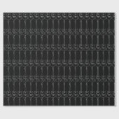 Schwarzweißgitarre Geschenkpapier (Flach)