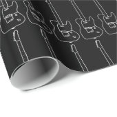 Schwarzweißgitarre Geschenkpapier (Rolleneckpunkt)