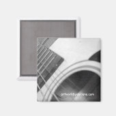 Schwarzweißgitarre Magnet (Vorderseite/Rückseite)