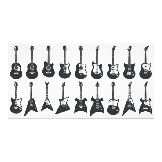 Schwarzweißgitarren Fotodruck (Vorne)