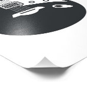Schwarzweißgitarren Fotodruck (Ecke)