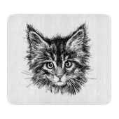 Schwarzweißglas Schneidebrett (Vorderseite)