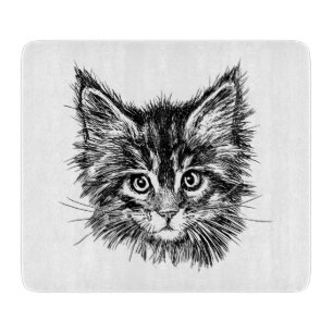 Schwarzweißglas Schneidebrett